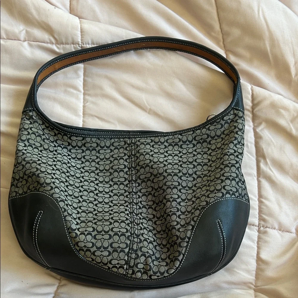 Vintage Coach Black and Gray Hobo Bag‎